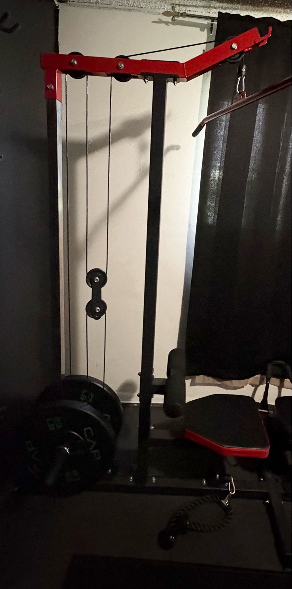 Mikolo LAT Pulldown Machine, LAT Row Cable Machine with Leg Hold Down Attachment, LAT Tower with Cable Row Attachment, Cable Machine Home Gym