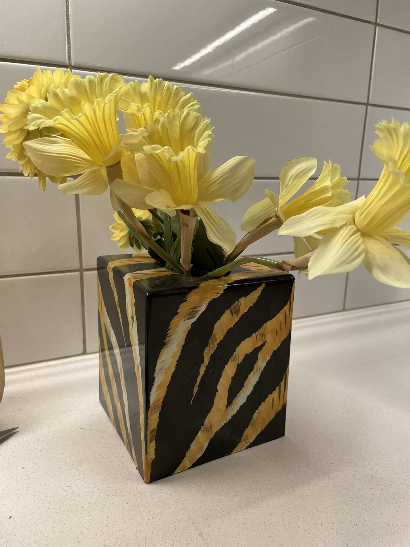 Tiger Print Tissue Box/Decor/Vase