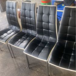 Glass table with chairs