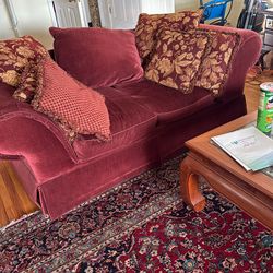 Velvet Couch And Love Seat (O.B.O.)