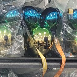 Disney Balloon Mickey Head Popcorn Bucket Metallic Blue Green Gold Ombre Brand New