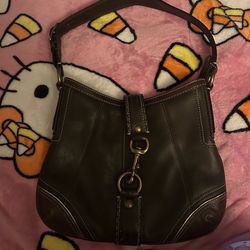 Vintage coach shoulder hobo purse