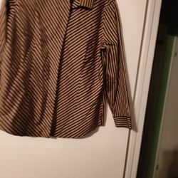 Chicos No Iron™ Slimming Imperial Stripe Tunic Size 1 M Preowned 