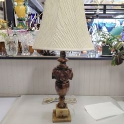 Vintage Alabaster Elephant Face Lamp- Located In Shelton 