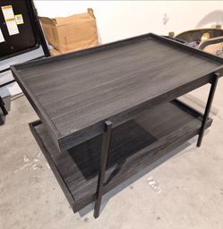 Two-Tier Dark Wood Table