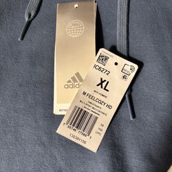 Adidas Hoodie, Men Cozy Blue Hoodie Sweater,XL
