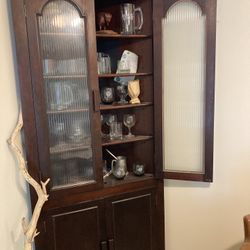 A Solid Walnut hand Carved corners Unit Stands Almost 7-1/2 High Probably 8 And Aprox  3-01/2 Wide