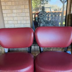 2 Matching Leather Chairs 