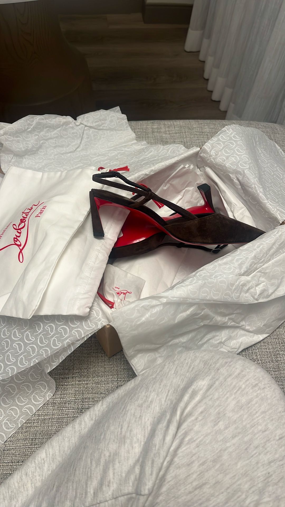 Louboutin Suede Brown Pump