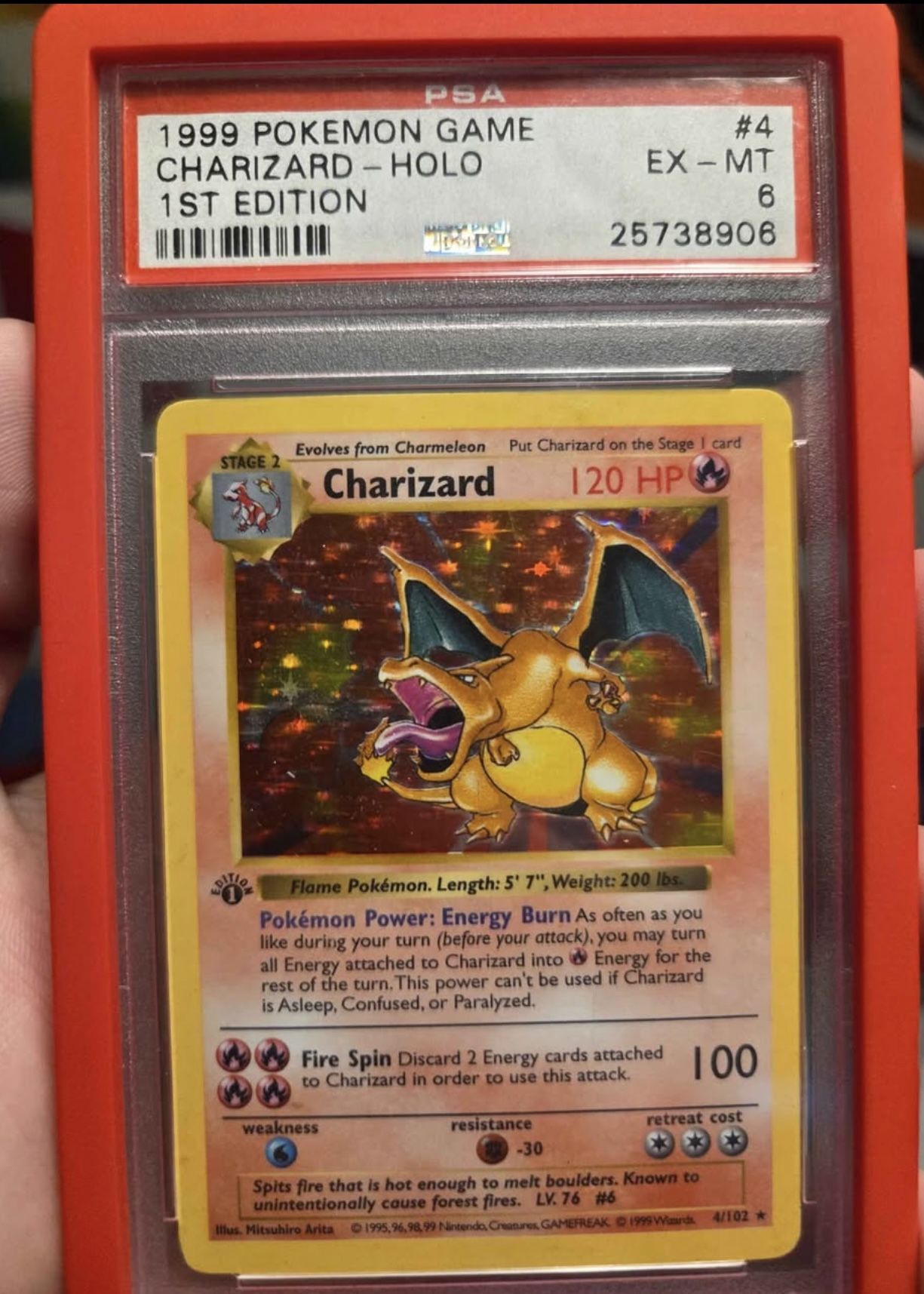 pokemon card 1st edition charizard - (4) - Base Set 2 Preserved in a tamper Pokémon First Edition Charizard Gray