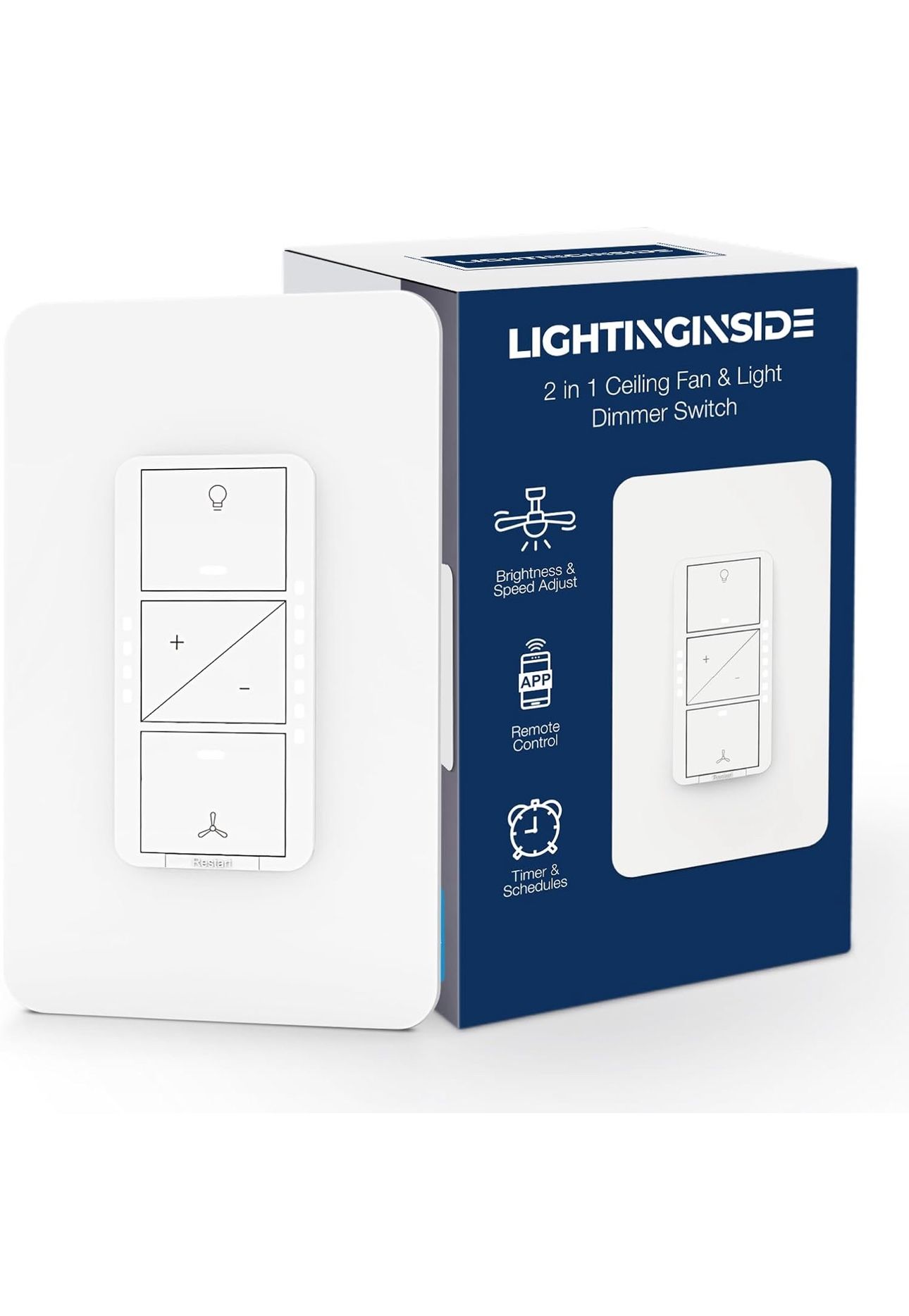 Smart Ceiling Fan Control and Light Dimmer Switch