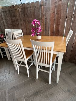 Solid wood dining table