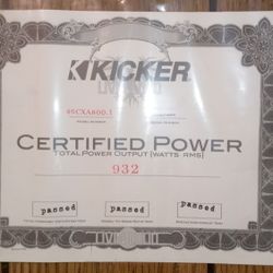 2000 Watt Amp And 2000 Watt 12inch Kicker Competition Subwoofers In Enclosure 
