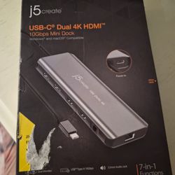 J5create Docking Station Dual 4k Hdmi 10gbps Mini