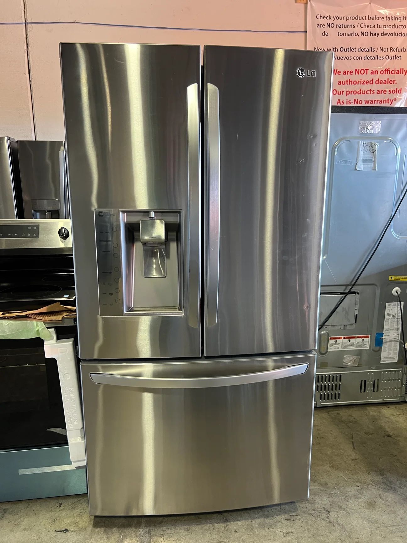 LG REFRIGERATOR FRENCH DOOR 3 DOOR AND WATER DISPENSER