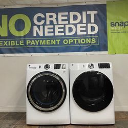 GE SET STEAM WASHER AND ELECTRIC DRYER 
