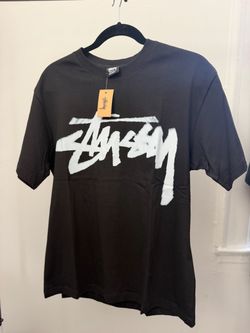 Stüssy Basic Logo Tee - Black / White Size S