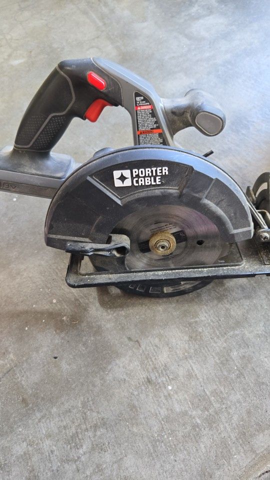 Porter Cable Skilsaw, Drill, 3 Batteries And Charger