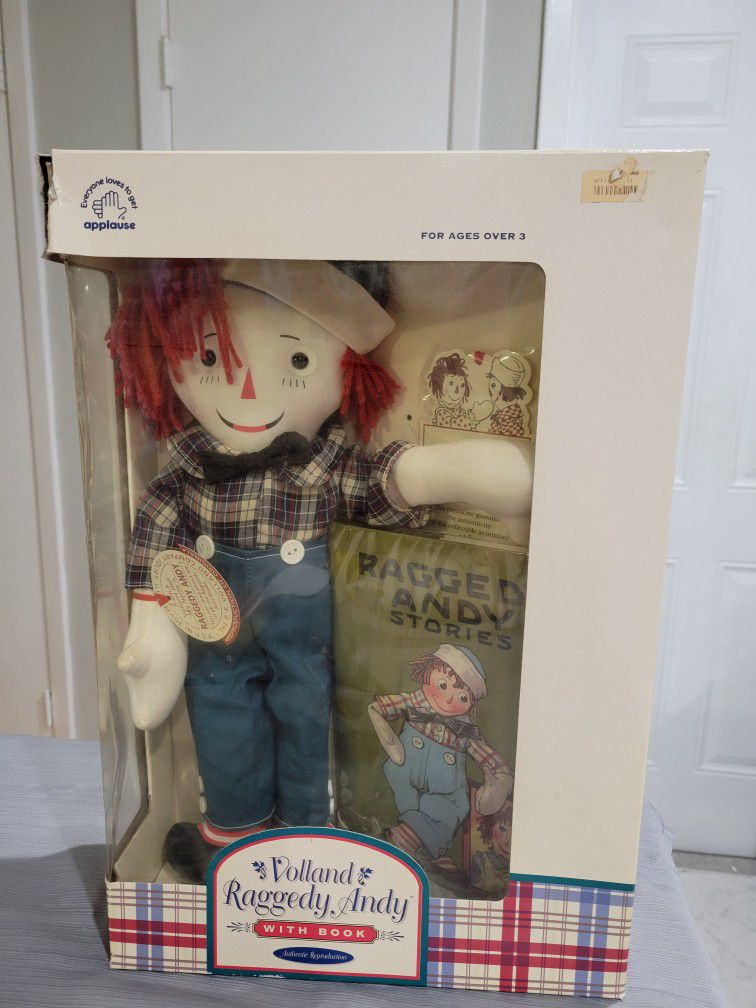 Holland Raggedy Andy Doll And Book Set