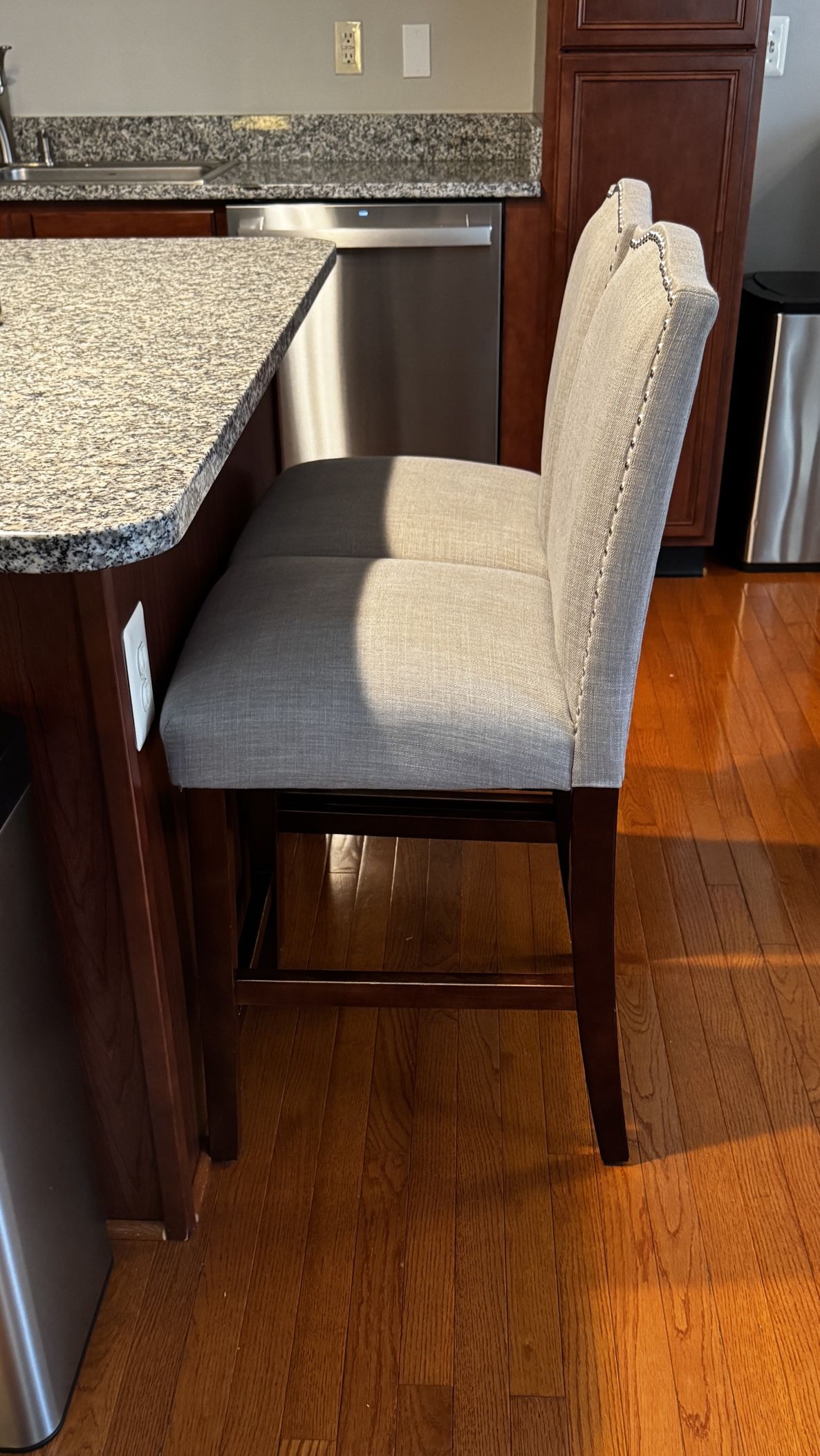 Gray Denim Bar Stools