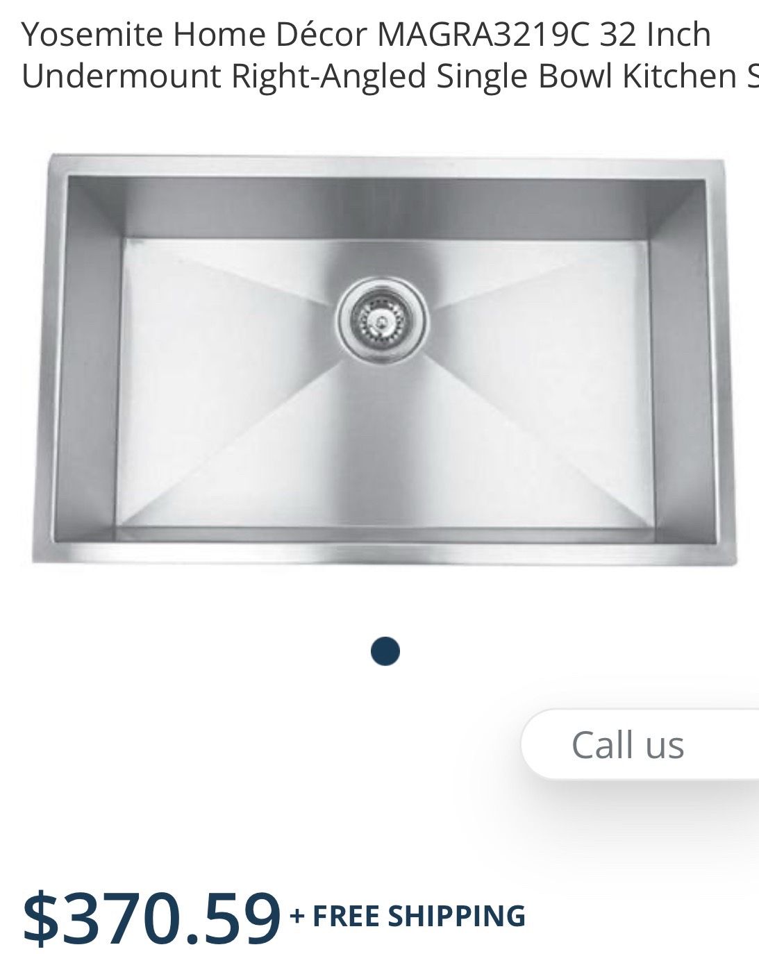 Under mount kitchen sink
