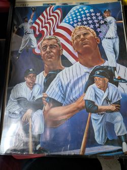Mantle & DiMaggio Stars & Stripes Original Poster