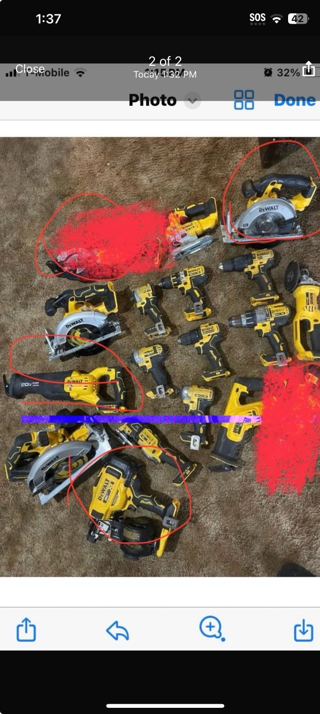 Cordless DeWalt Tools