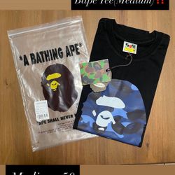 Black Bape tee blue camo 
