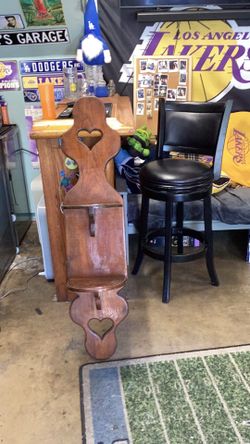 Antique rustic style 2 tier wood shelf not easy to find  48 x11 inch