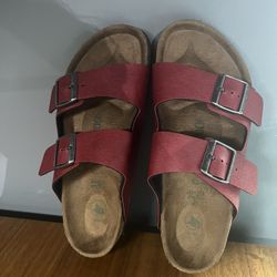 Women's Birkenstock Arizona Vegan Red Size 8