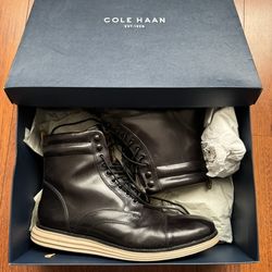 Cole Haan Men Shoes LunarGrand Lace Boot Black Size US 11