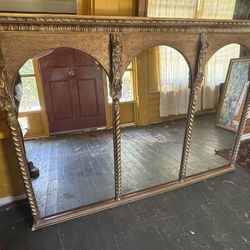 Large Antique Ornate Mirror