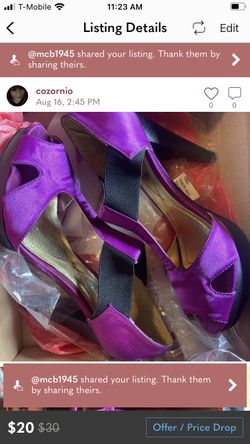 Purple Satin Shoes 