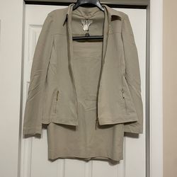 Escada Margaretha Ley Beige Jacket & Skirt Set - Size 6