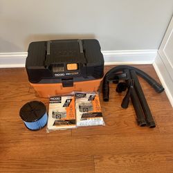 4.5 gallon 5.0 peak HP Pro Pack shop vacumn wet dry vac