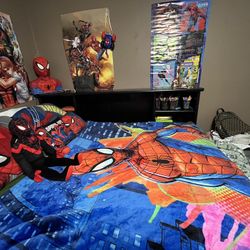 Summit Black Full Bookcase Daybed Bed With 4-Drawer Storage Unit 