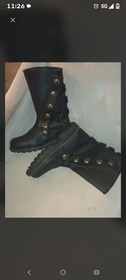 Men’s Black Leather Renaissance / Pirate Side-Lace Boots (Style 2431-BK)
