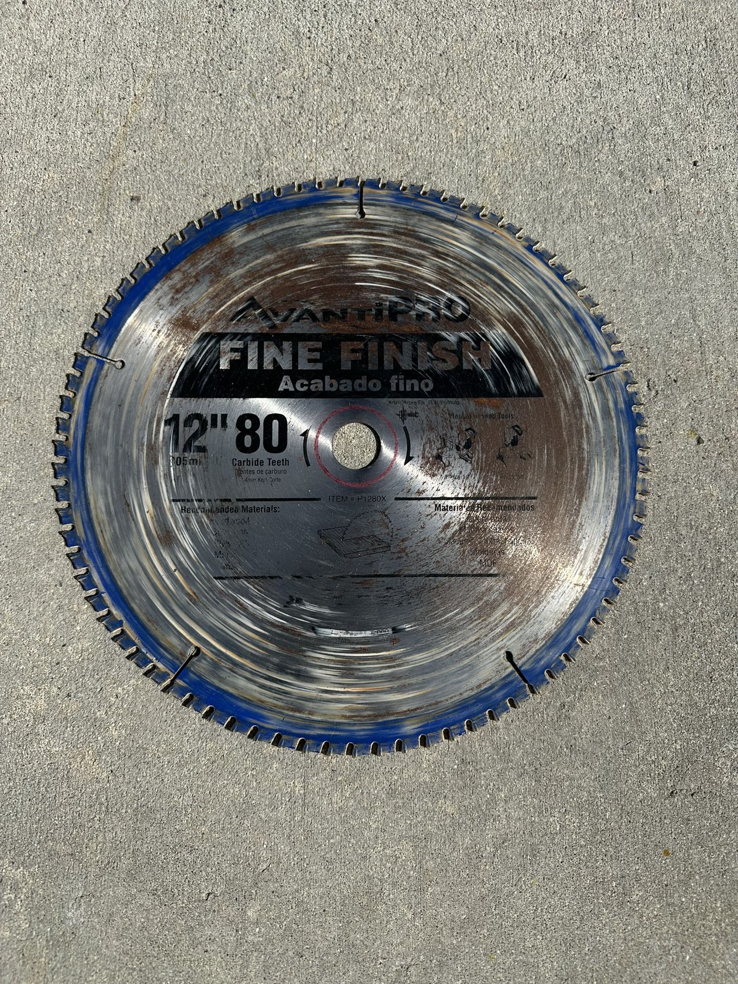 12” Fine Tooth Miter Saw Blade