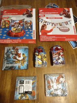 Transformers party decorations