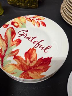 Grateful Fall Harvest Decorative Plates