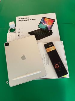 2TB Apple IPad Pro 12.9” 5th Generation ( M1 chip / 2024GB) WiFi + cellular (5G/Unlocked) with keyboard, pen & Accessories