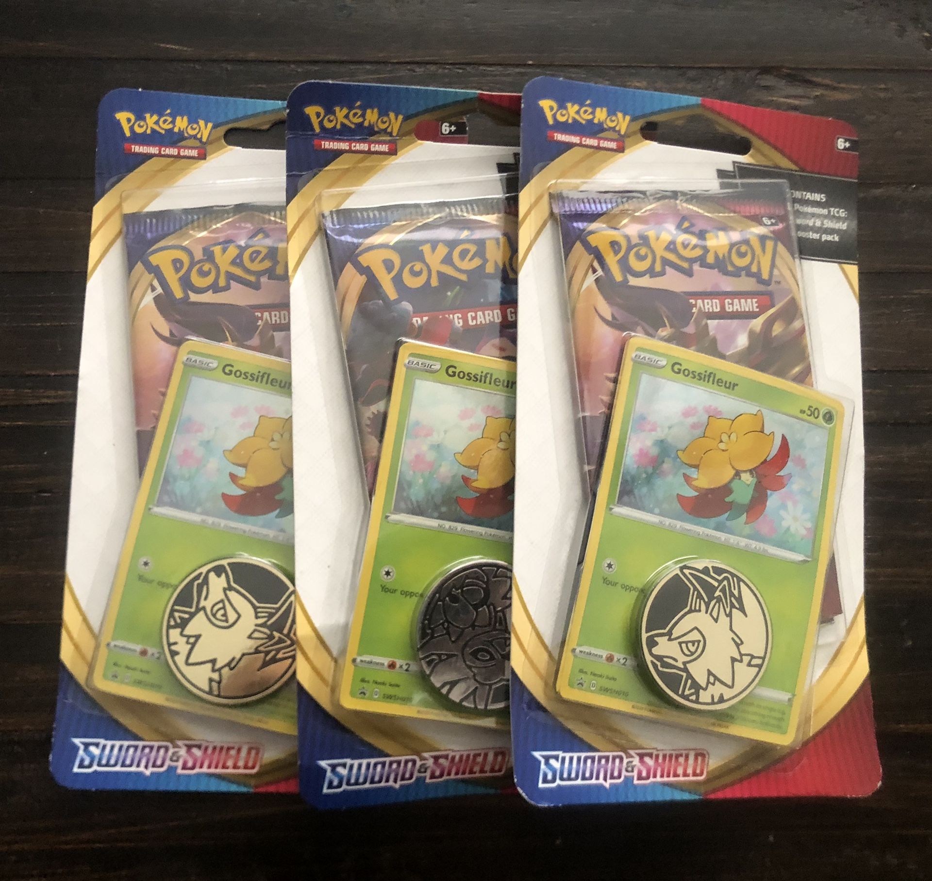 Pokemon Sword and Shield 3 packs with coins