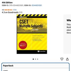 CliffsNotes CSET Multiple Subjects Test Prep Book