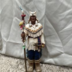 Wood Statue Carving Indian  