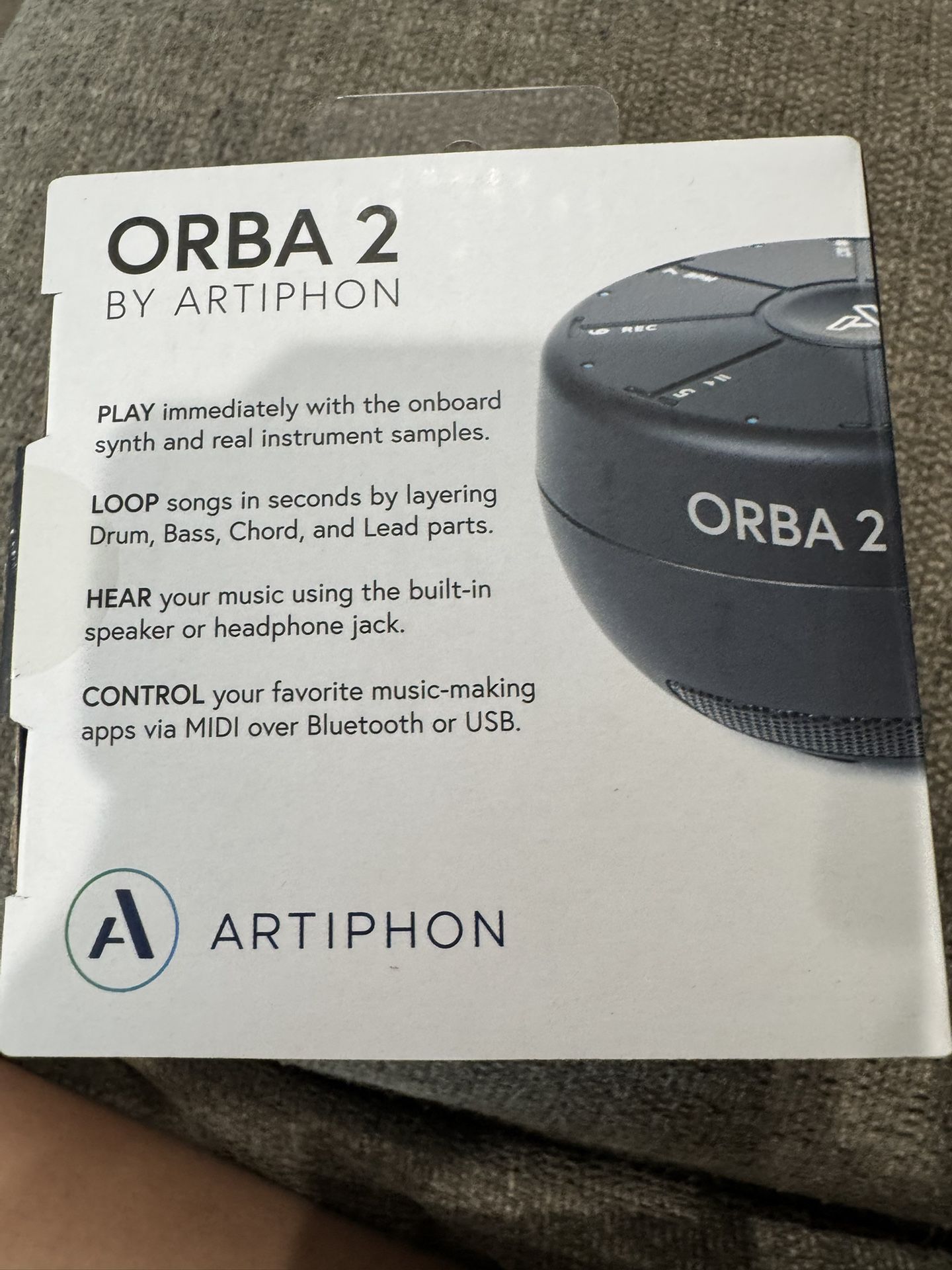 Orba 2 Handheld 8-pad looper, synth, and controller.