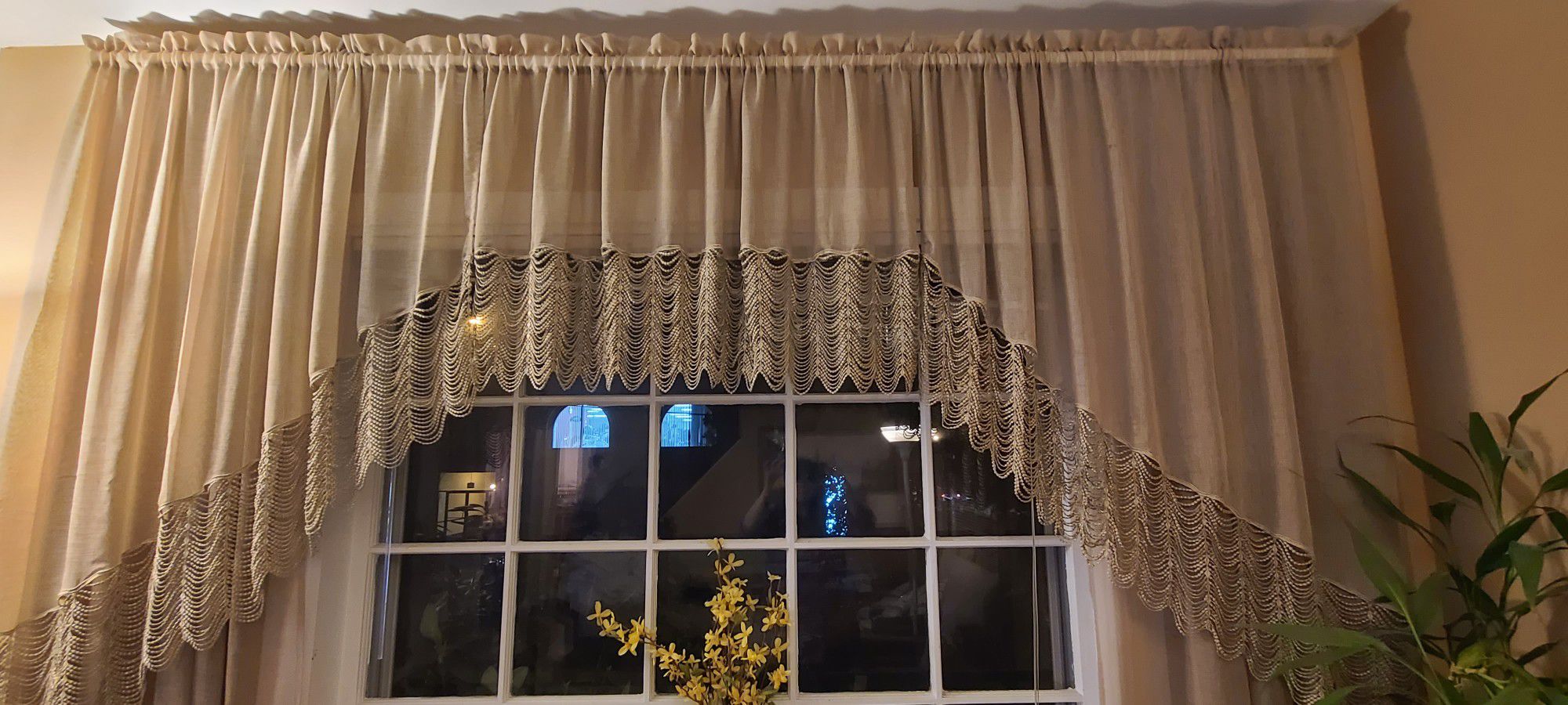 Curtains chiffon and lace