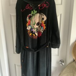 Rare Ed Hardy Velour Robe With Tie S/M/L