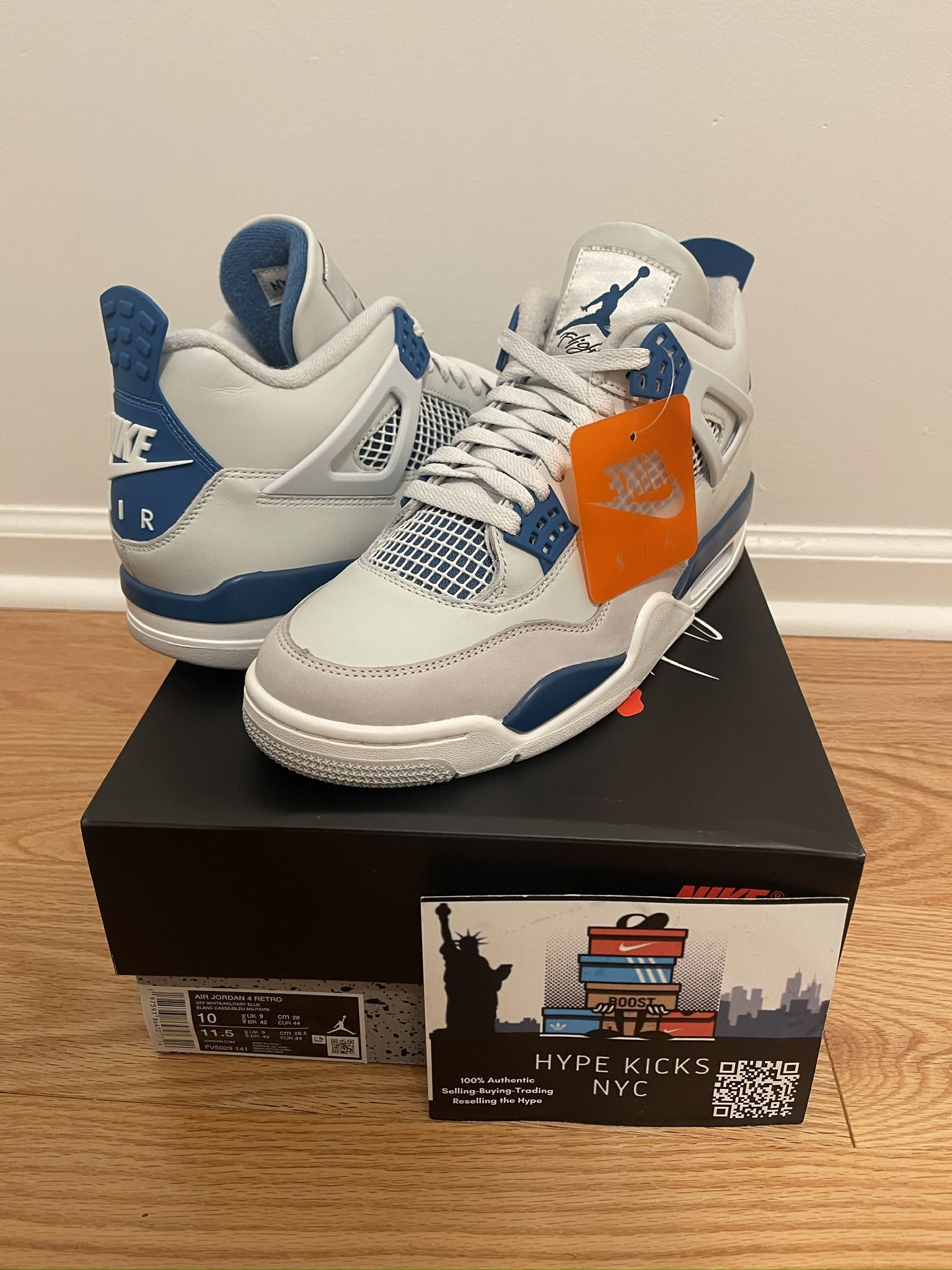 Jordan Retro 4s “Industrial Blue” Size 10