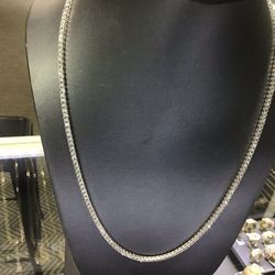 10k Gold Diamond Tennis Chain With 20” Inch Long ..diamond Chain 💎💎💎💎
