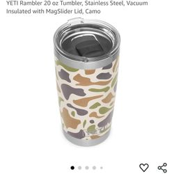 Yeti 20oz Tumbler Limited Color Tan Camo